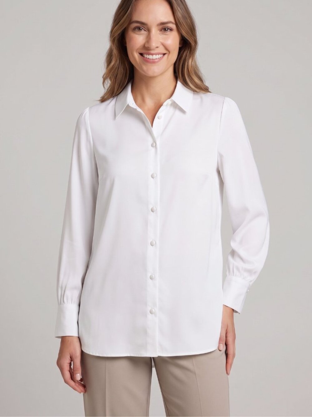 NWT Lucyswhims x The Drop White Long Sleeve Button Down Shirt Small